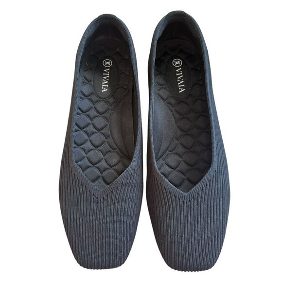 Vivian Margot Cloudwalker Flats Black Size 39 or 8 - Picture 4 of 9